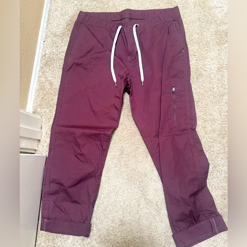 Vuori Women's Burgundy Ripstop Pants